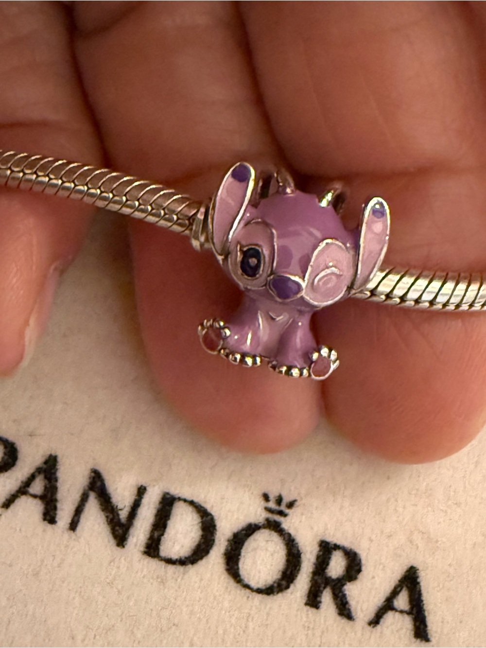 Pandora Lavender Stitch Character Charm in Silver